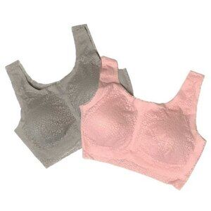 Rhonda Shear Animal Print Mesh Leisure Bra 2 Pack 1X  (RS-09)